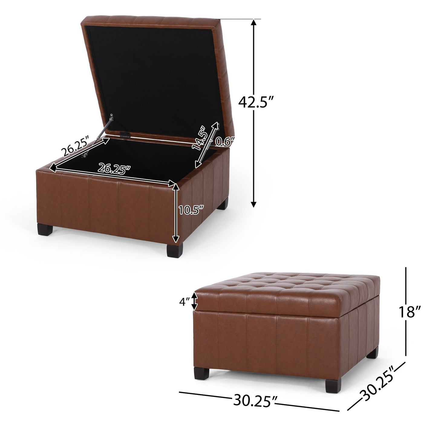 Storage Ottoman For Living Room Noble House