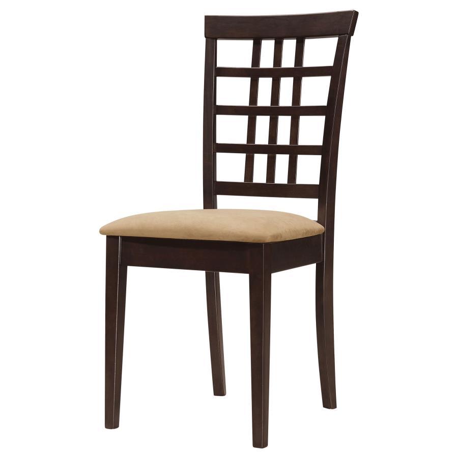 Kelso - Lattice Back Dining Side Chair (Set of 2) - Cappuccino CoasterEveryday