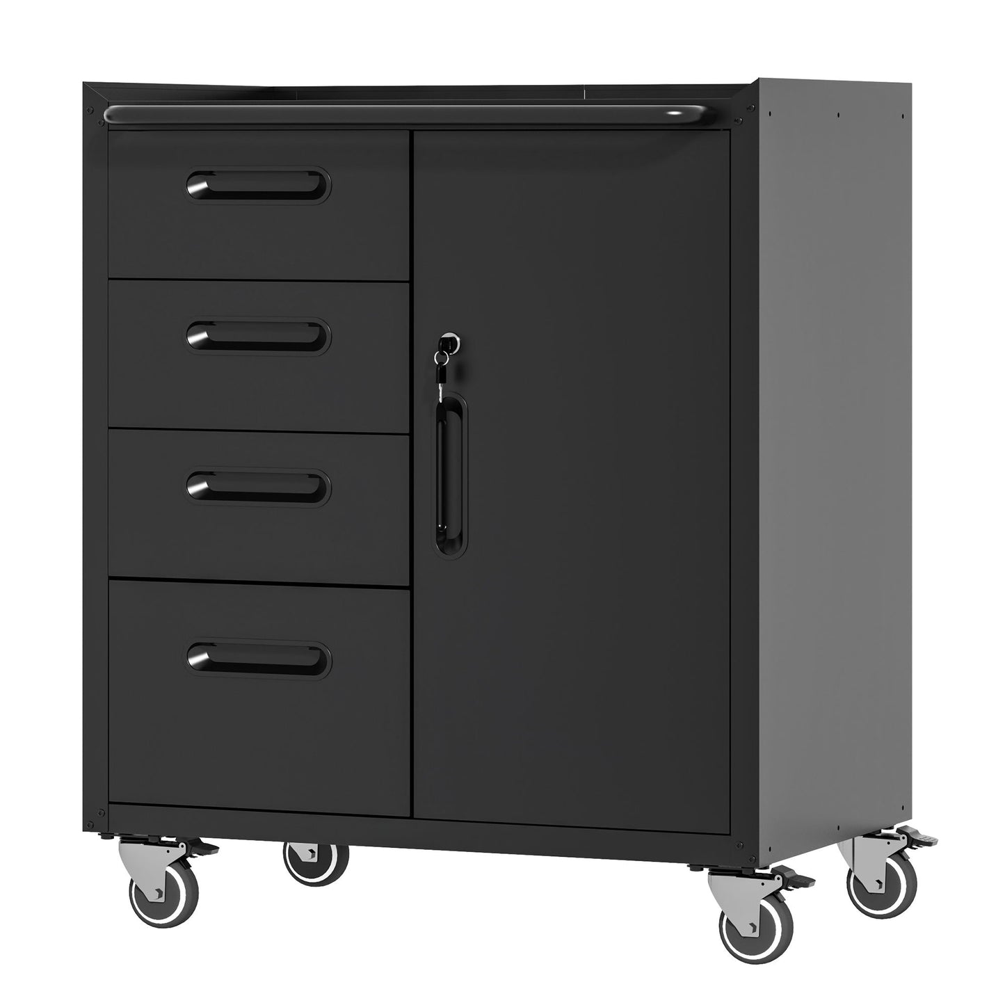 Sturdy Metal Tool Storage Cabinet With Wheels Durable Garage, Office & Home Organizer Steel Daily Nest