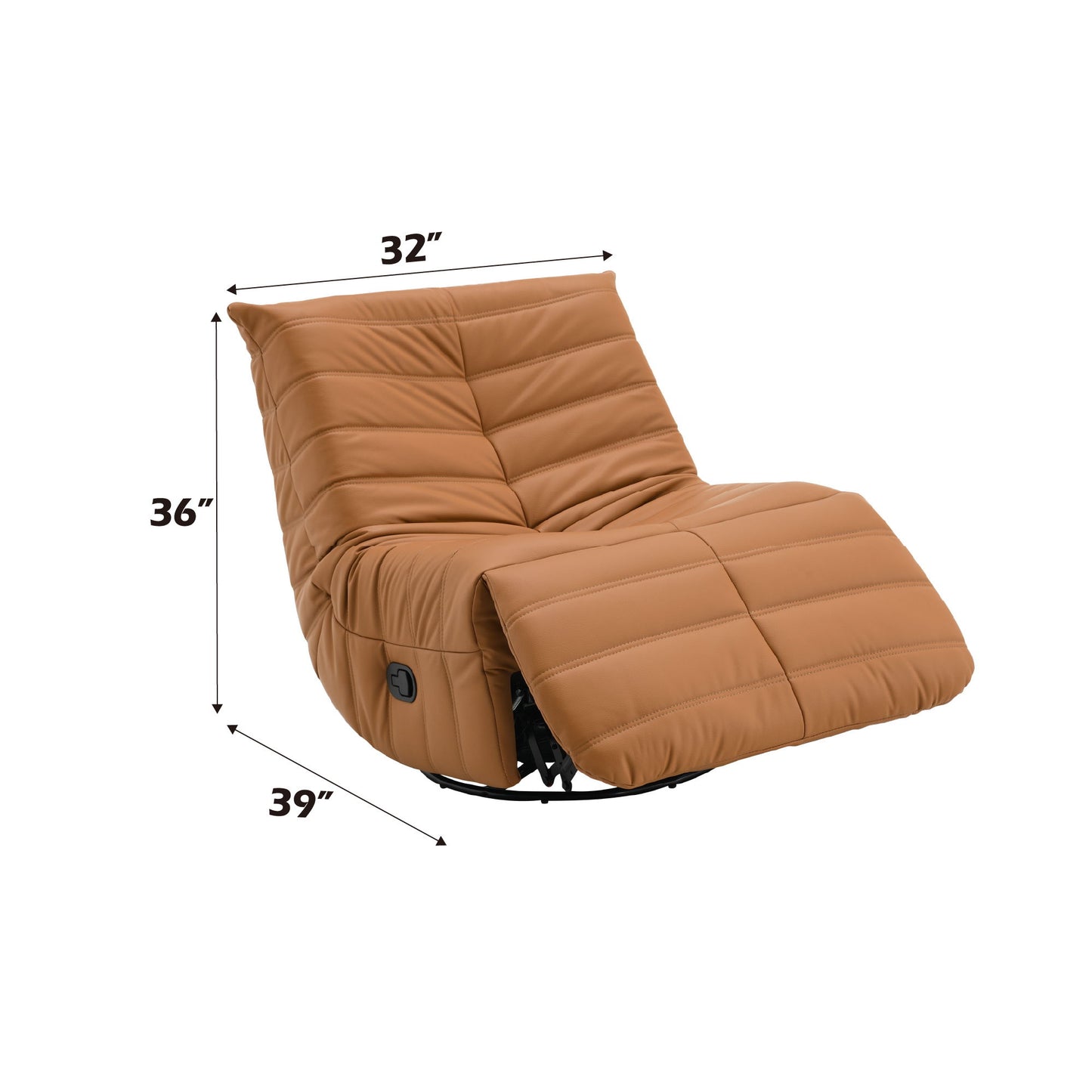 Glider Recliner With Swivel - Orange Acme