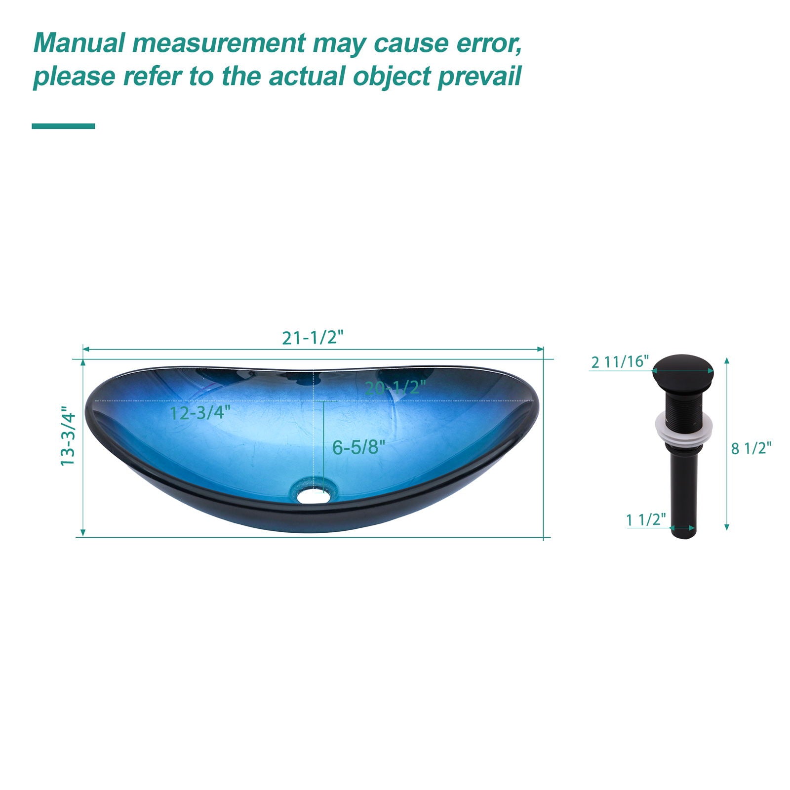 Tempered Glass Vessel Sink With Boat Shape Pop-Up Drain Daily Nest