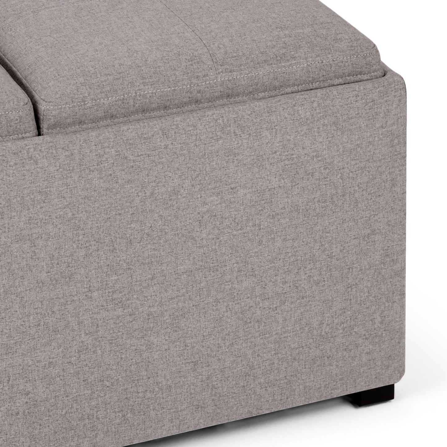 Avalon - Square Coffee Table, Storage Ottoman Simpli-Home