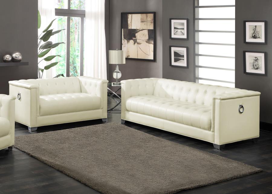 Chaviano - Upholstered Track Arm Sofa Set CoasterElevations