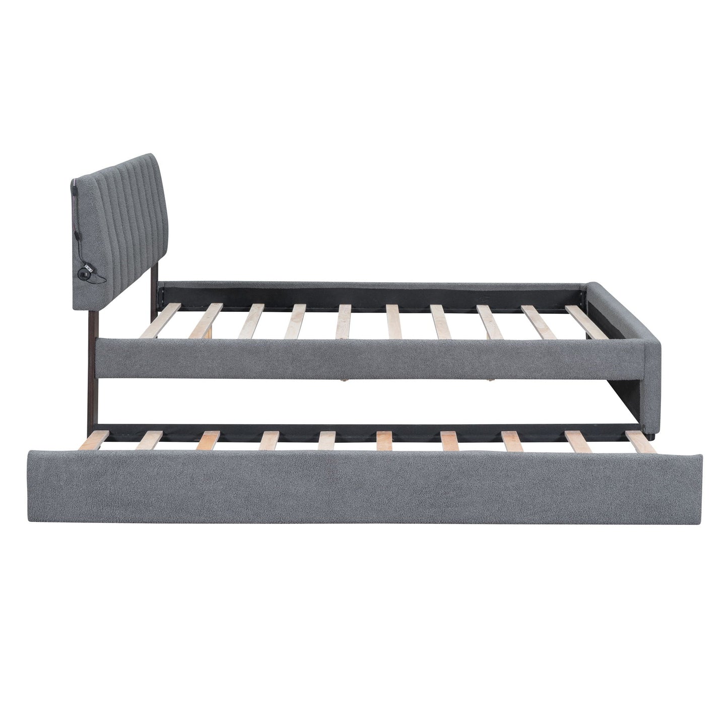 Upholstered Platform Bed With Trundle Halcyon Home