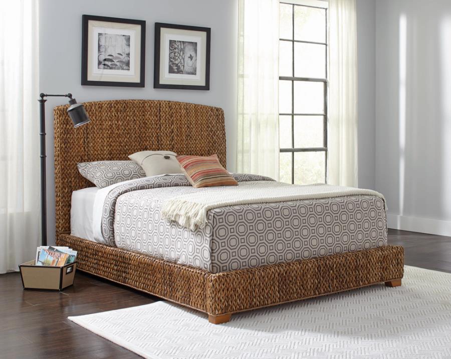 Laughton - Banana Leaf Panel Bed CoasterEssence