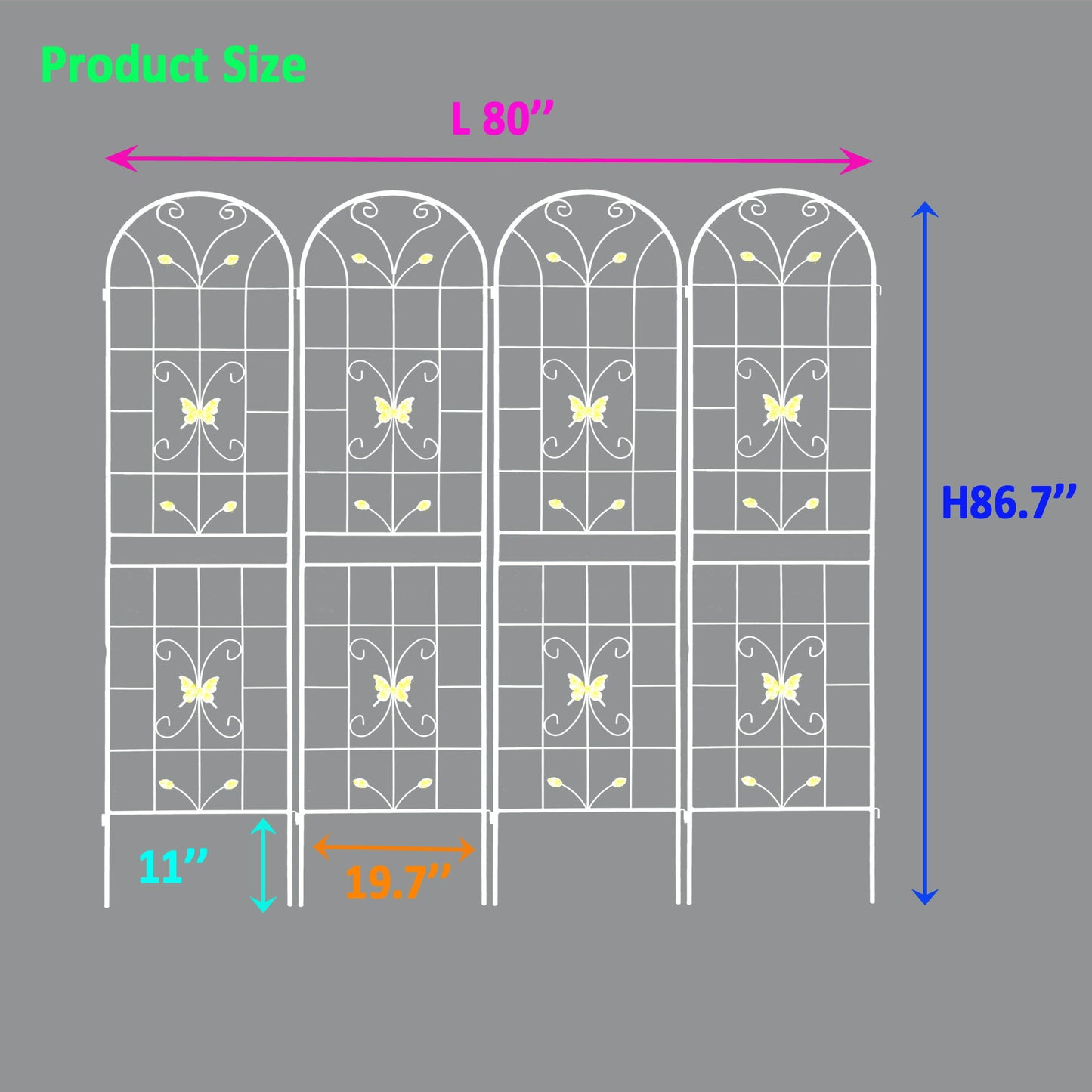 Garden Metal Trellis Rustproof Trellis For Climbing Plants Outdoor Flower Support Daily Nest