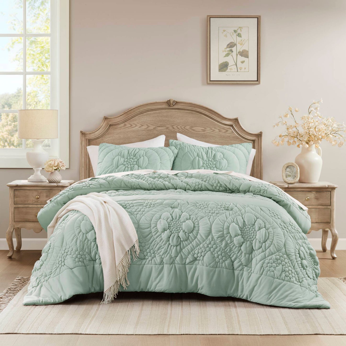 Elise - Full/Queen Comforter Set - Sage Madison Park