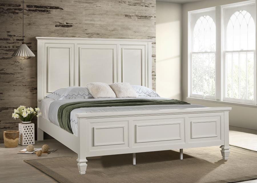 Sandy Beach - 63" Panel Bed with High Headboard CoasterEssence