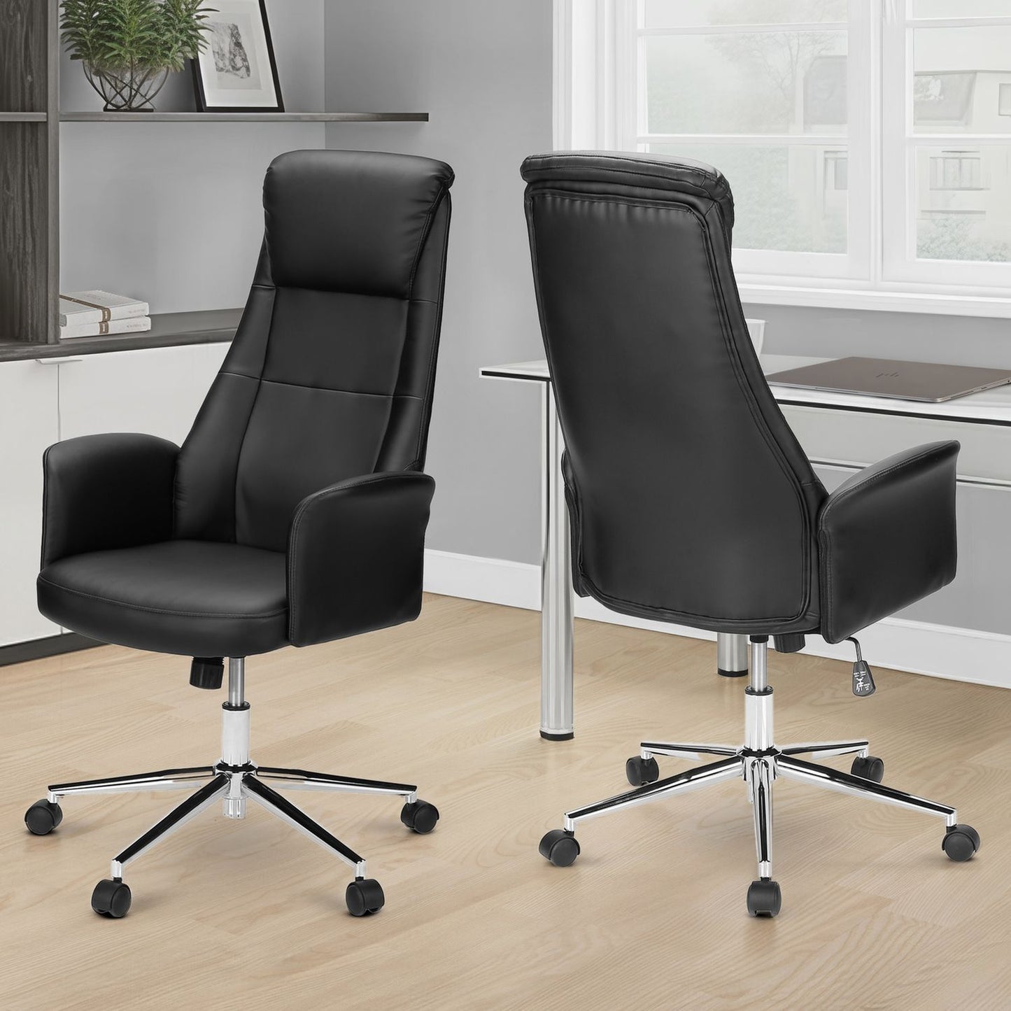 Office Chair With Adjustable Height - Black 8th Street