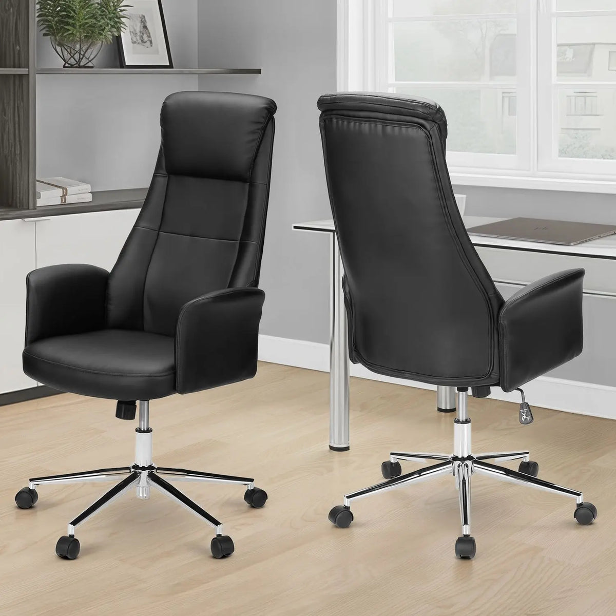 Office Chair With Adjustable Height - Black 8th Street