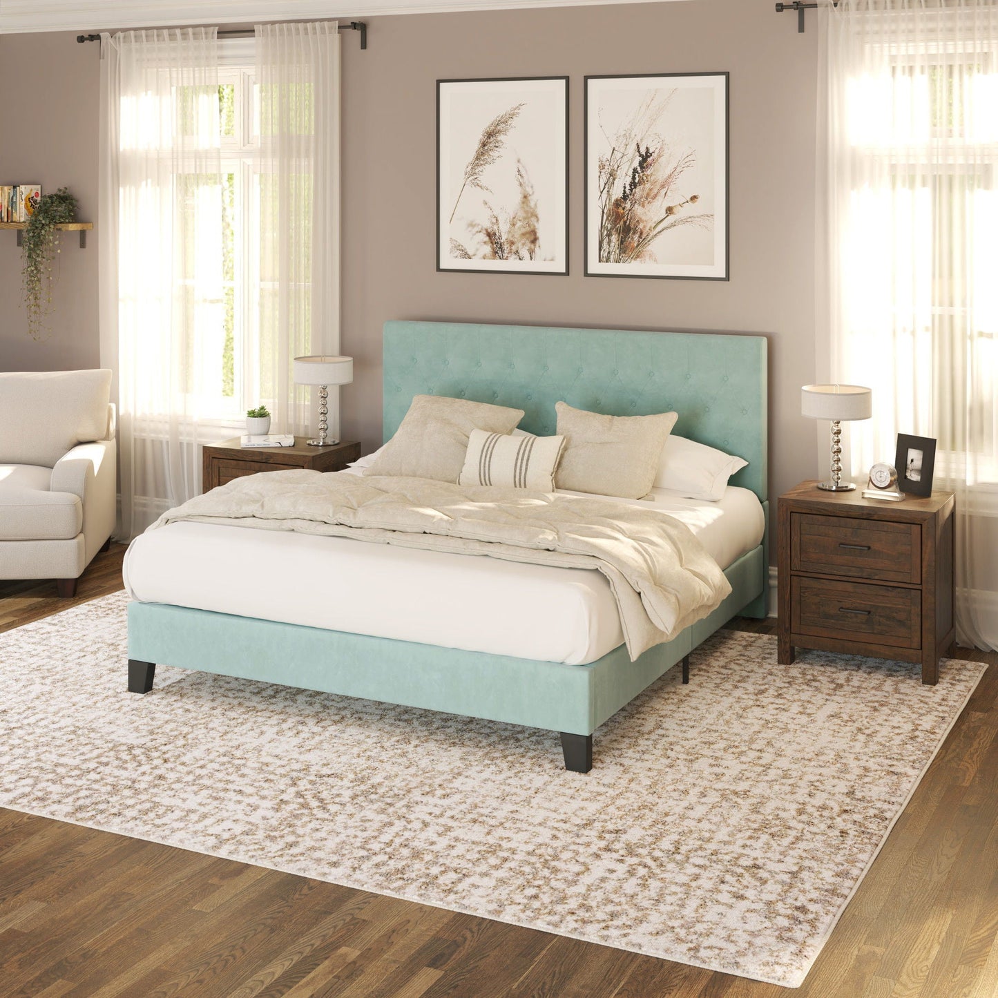 Luma - Upholstered Bed Emerald Home