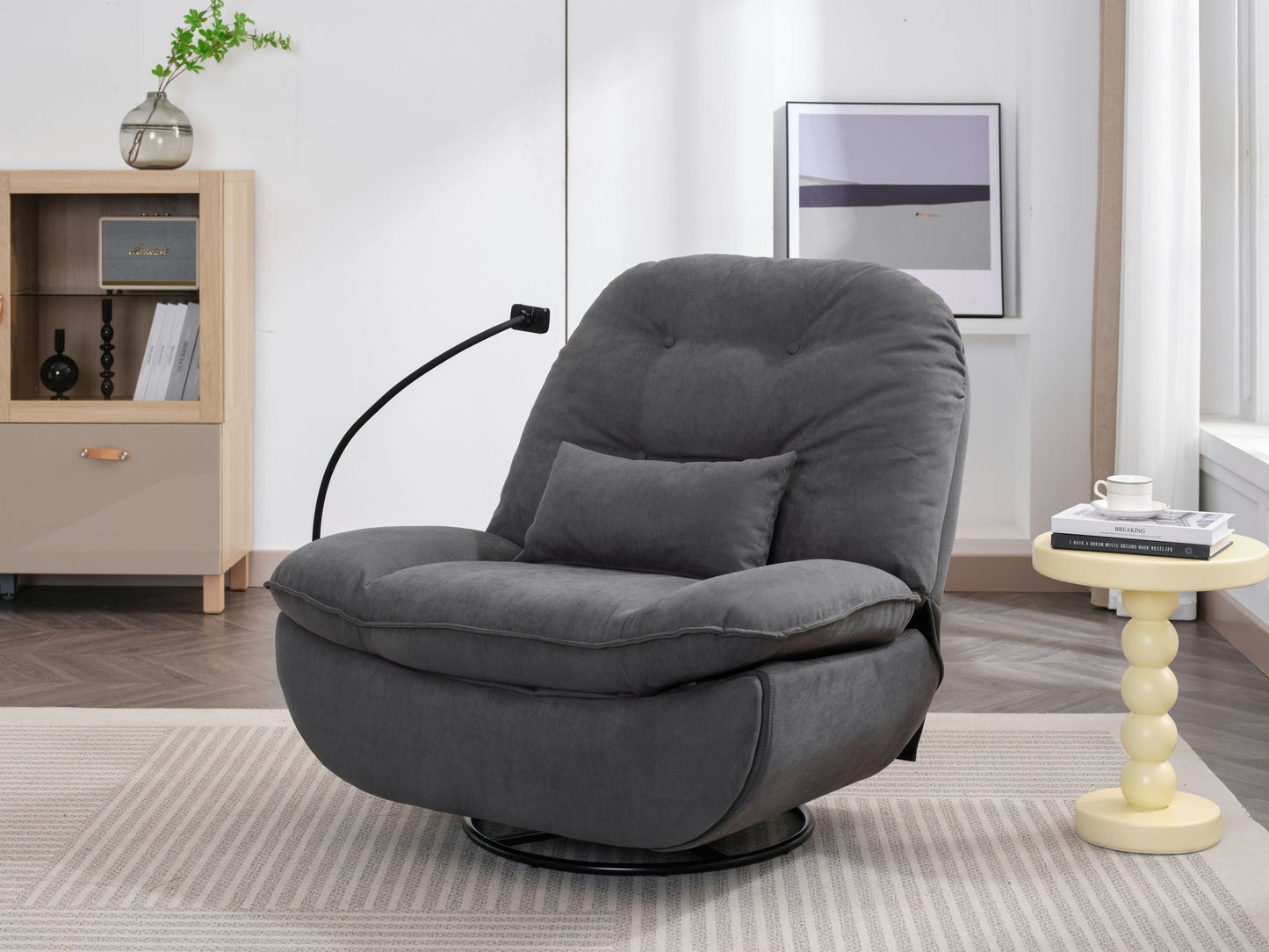 Power Recliner Swivel Glider USB Charger With Bluetooth Music Player, Sleep, Working, Game And Leisure Home Essentials