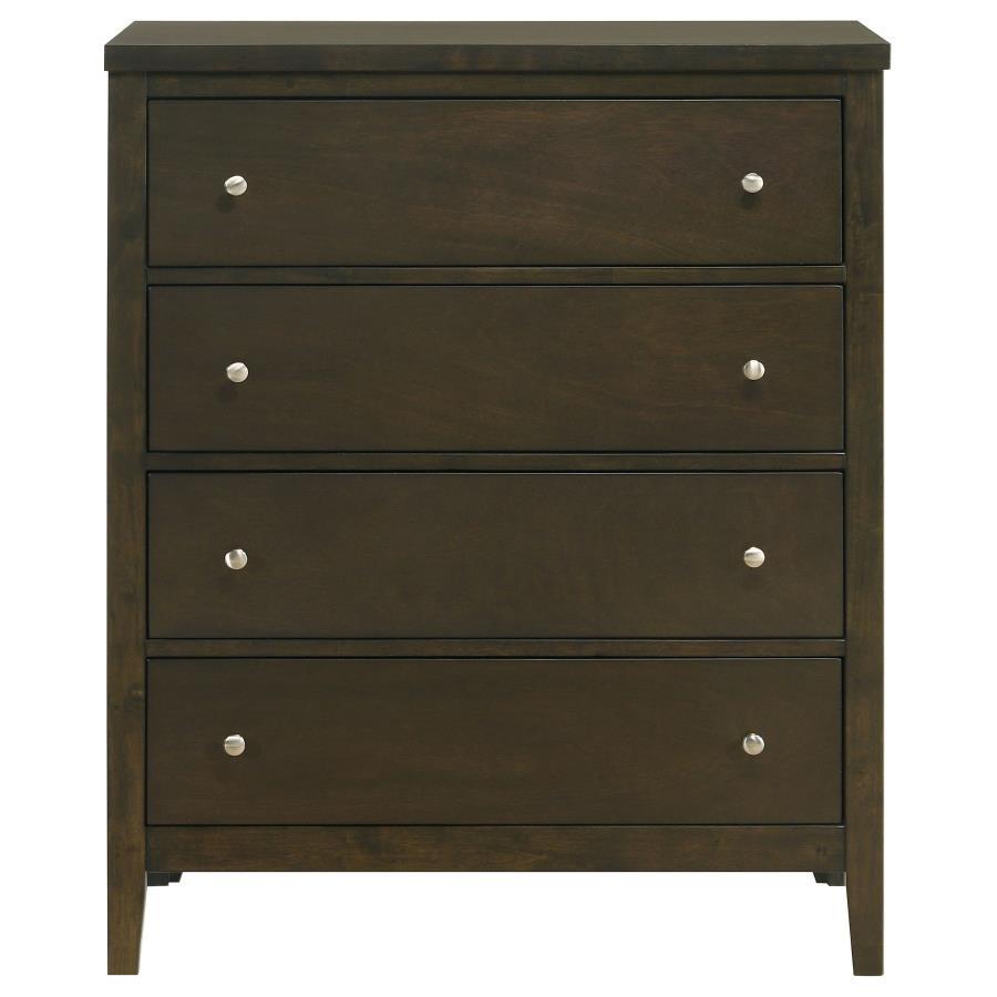 Wilkes - 4-Drawer Chest Of Drawers - Dark Cocoa Coaster Fine Furniture