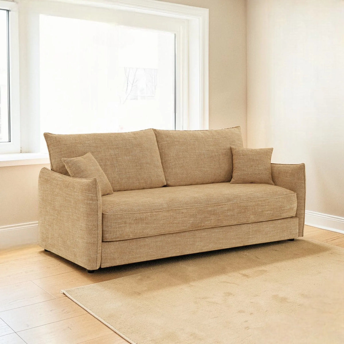 Cadie - Sofa With 2 Pillows - Mocha Acme