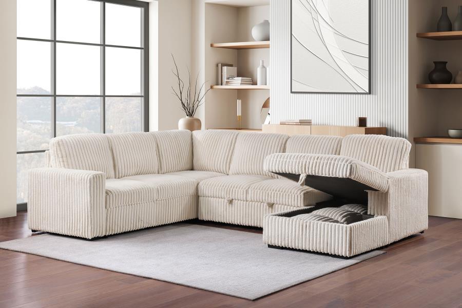 Devonshire - Sleeper Sectional Sofa Storage Chaise Coaster Fine Furniture