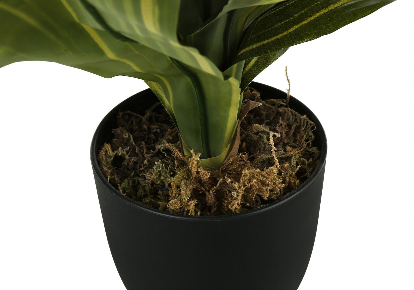 17" Tall, Artificial Plant, Dracaena, Indoor, Faux, Fake, Table, Greenery, Potted, Real Touch, Decorative - Green / Black 8th Street