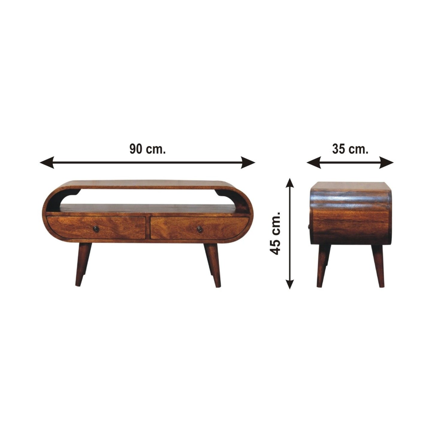 Solid Wood Circular TV Stand Artisan Furniture