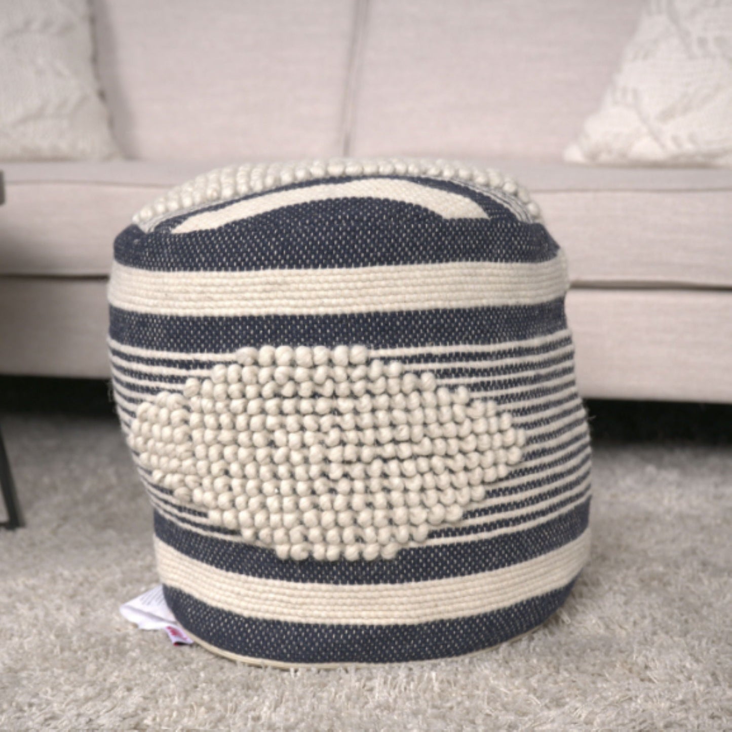 Diamond - Handcrafted Cylindrical Pouf Home Essentials