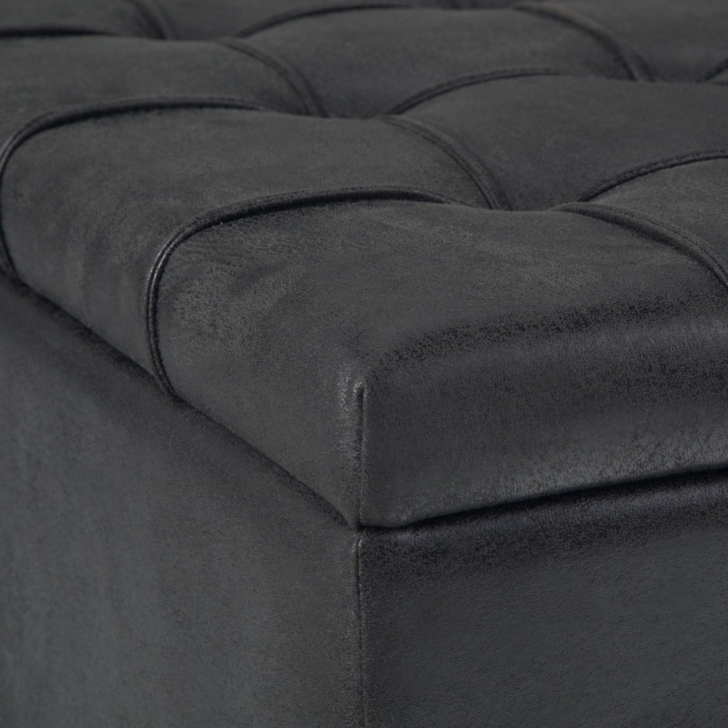 Harrison - Upholstered Coffee Table Storage Ottoman Simpli-Home