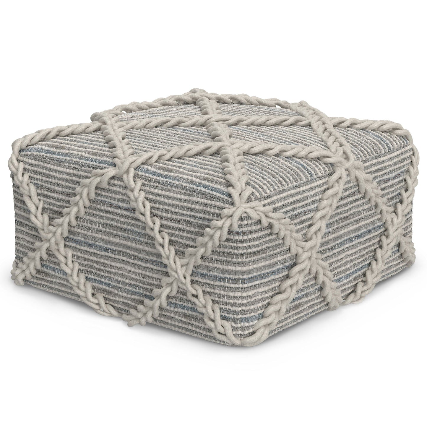 Cowan - Handcrafted Square Pouf Simpli-Home