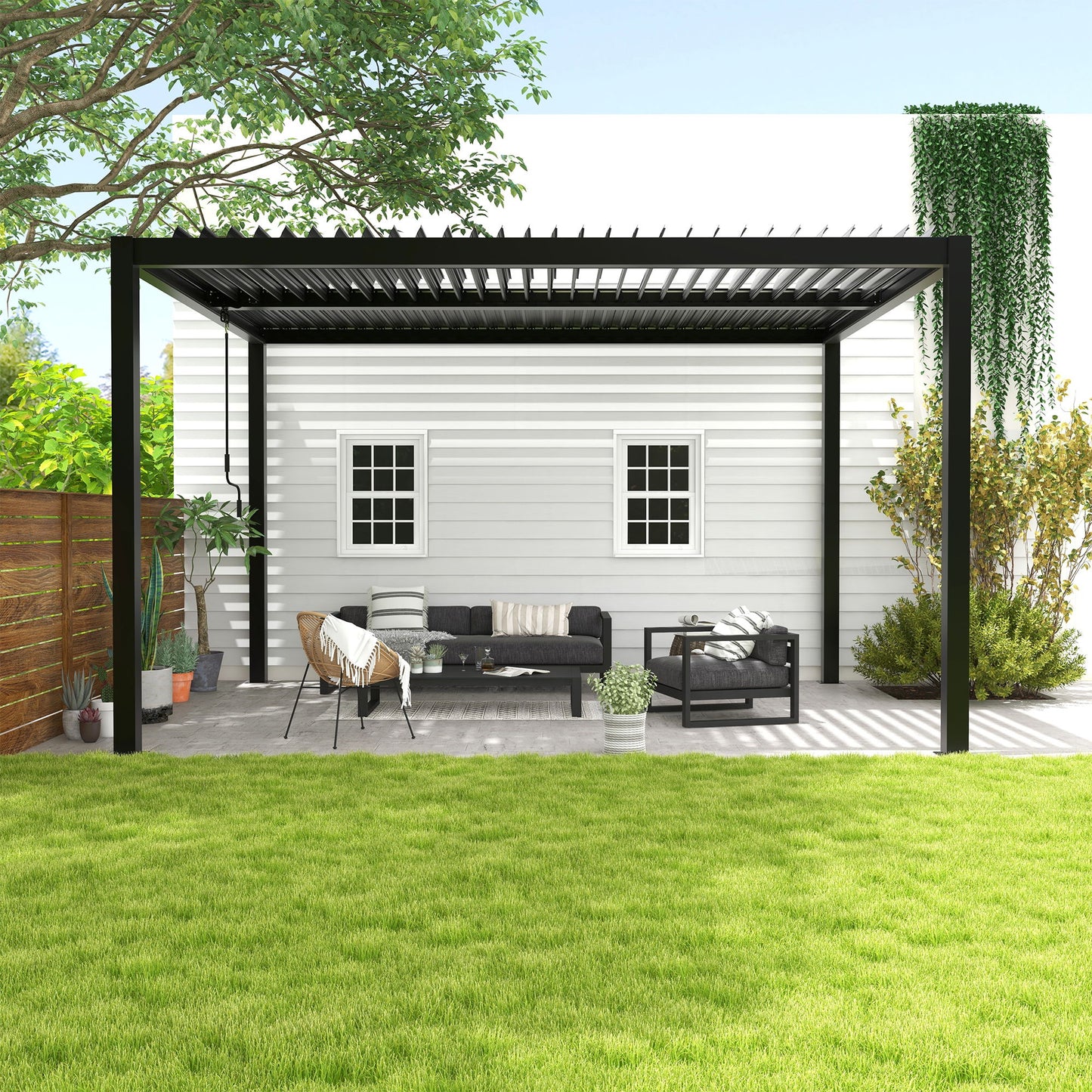 Premium Louver Pergola Aluminium Frame & Louvers Home Essentials