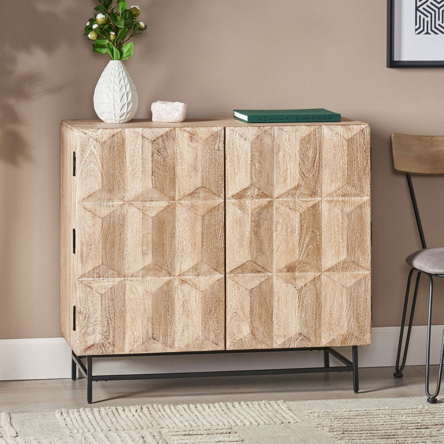 Geometry Accent Cabinet - White Noble House
