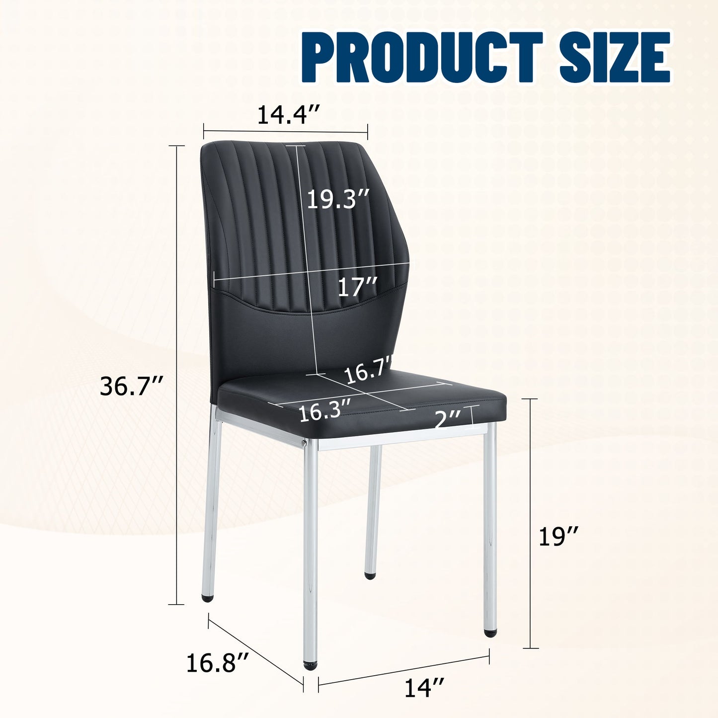 Luxury Simple High Resilience Dining Chair With Metal Legs Home Essentials