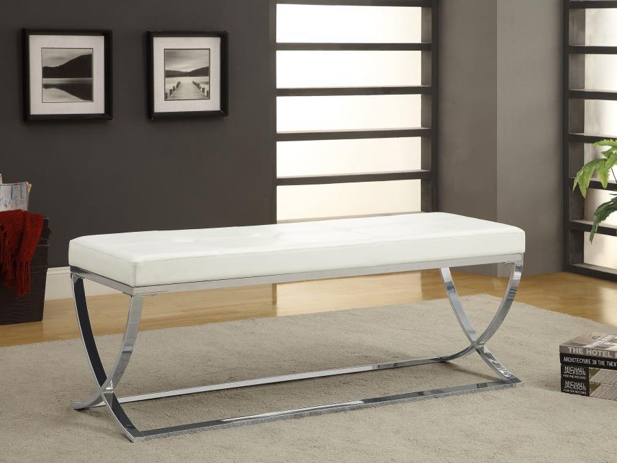 Walton - Leatherette Upholstered Tufted Accent Bench CoasterEssence