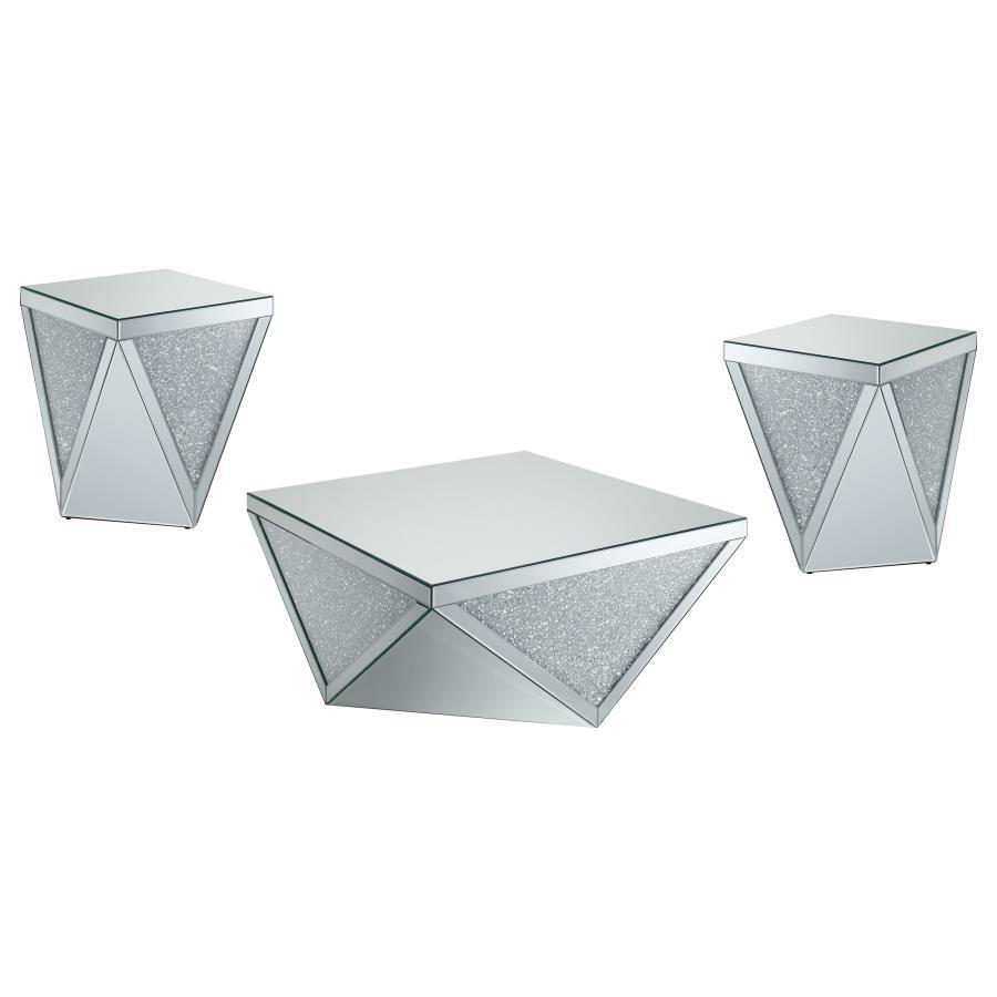 Amore - Mirrored Coffee Table Set Coaster Fine Furniture