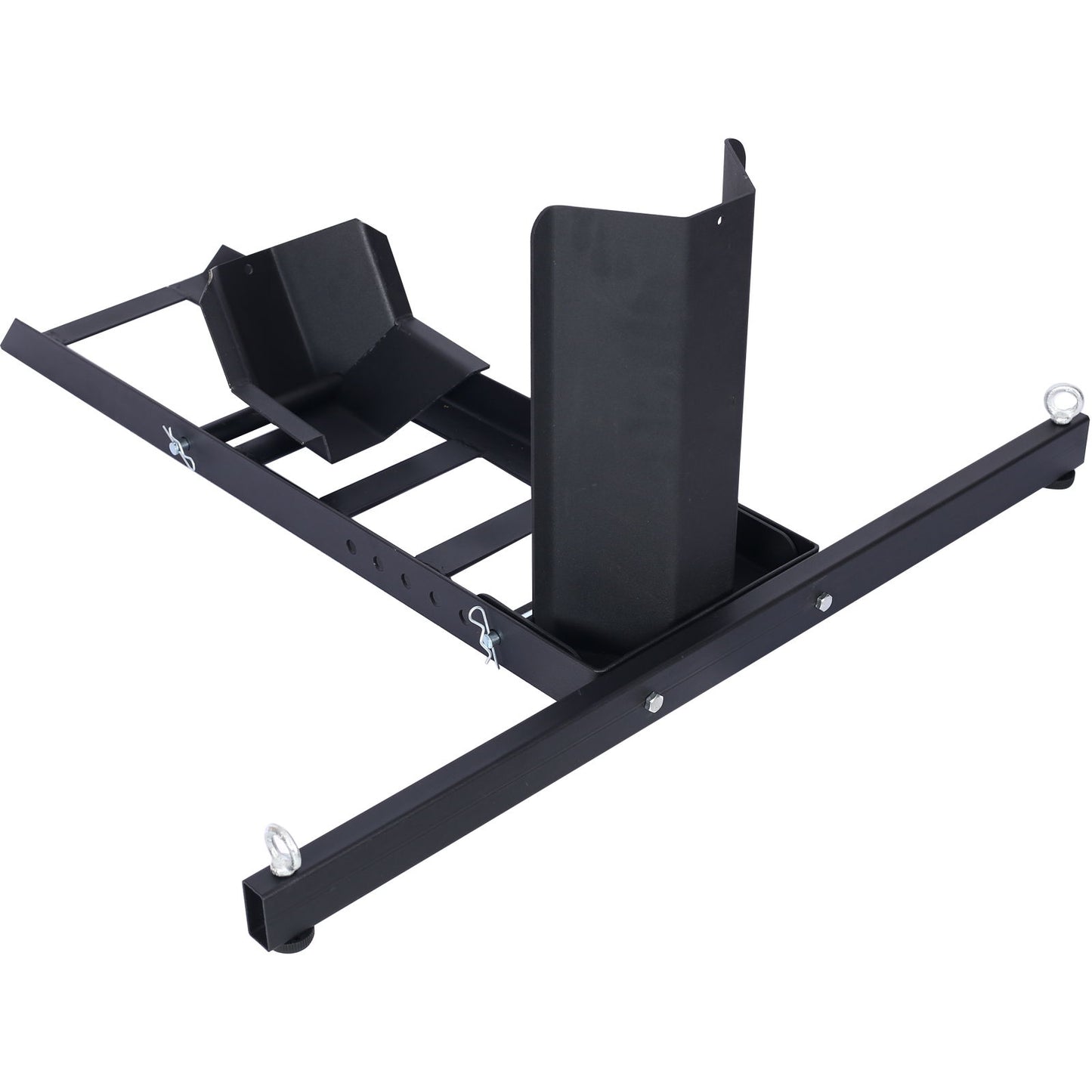 Heavy Duty Adjustable Motorcycle Stand / Wheel Chock 1800 Lb Capacity - Black Daily Nest
