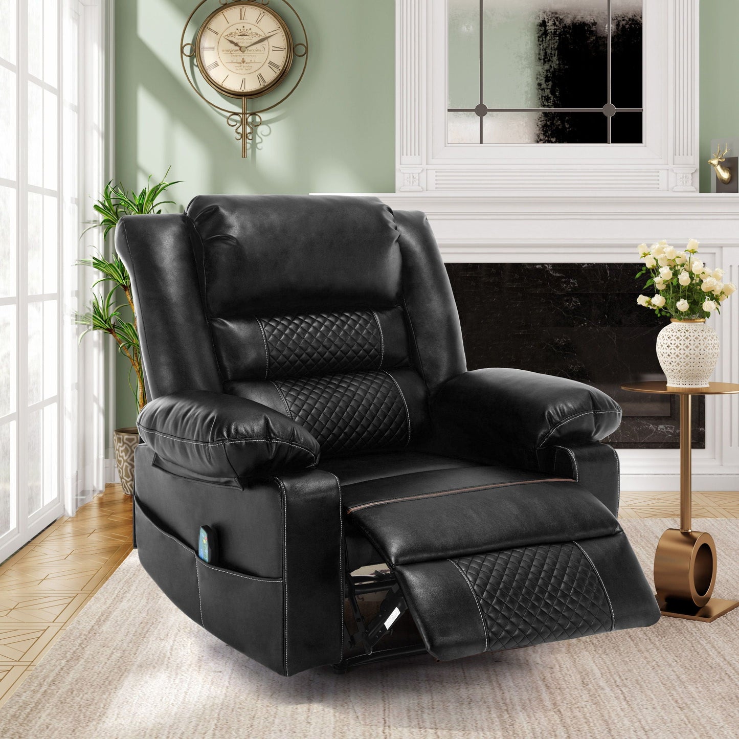 Breathable Leather Massage Recliner Manual Chair Home Essentials