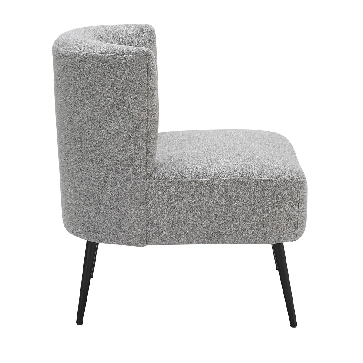 Fran - Contemporary Slipper Chair - Black / Light Gray Lumi Source