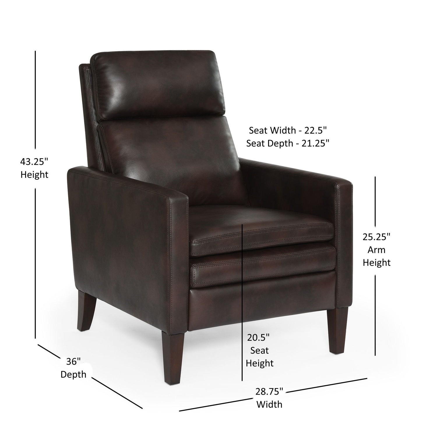 Vaughn - Push Back Recliner With Solid Hardwood Legs Home Essentials