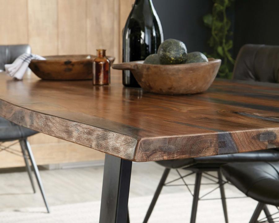 Ditman - Live Edge Dining Table - Gray Sheesham CoasterElevations