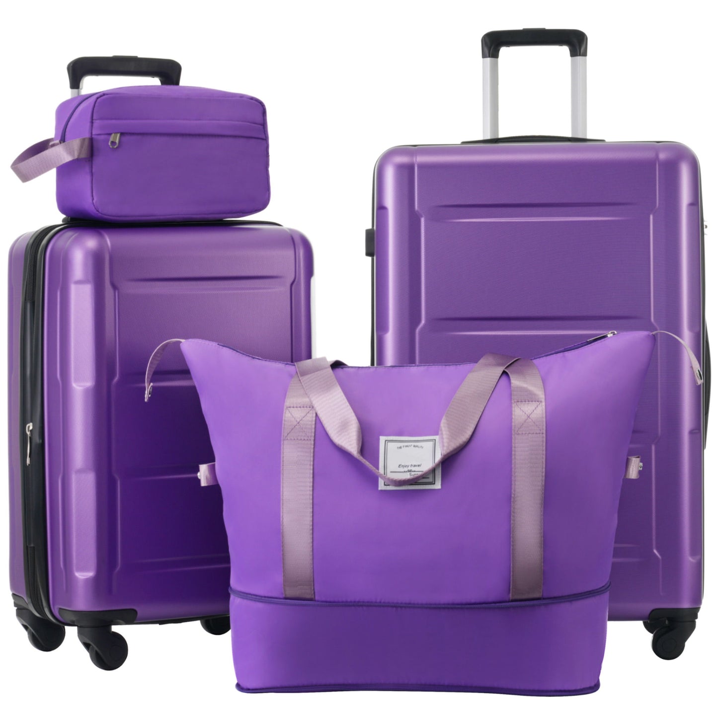 2 Piece Luggage Set With Bags Expanable Spinner Wheels ABS Lightweight Suitcase With Tsa Lock 20" / 24" Daily Nest