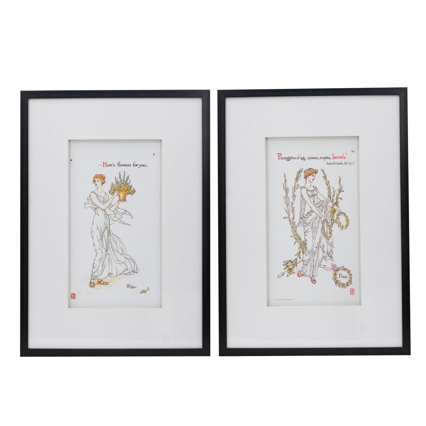 Wall Arts (Set of 2) - Black White Daily Nest