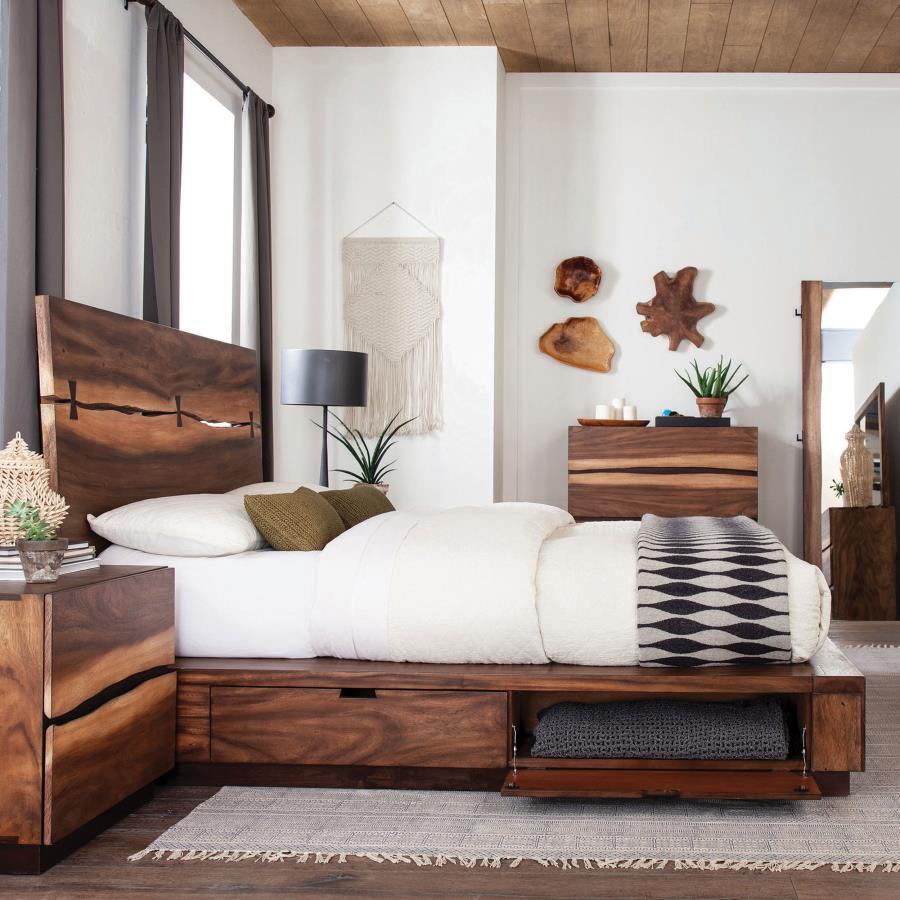 Winslow - Wood Storage Panel Bed CoasterElevations