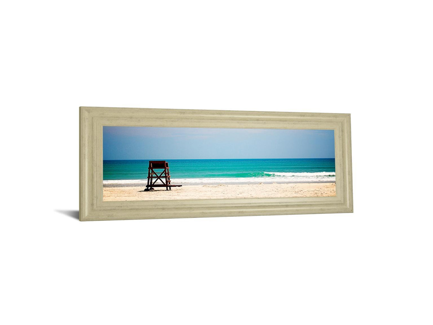 Off Duty By Gail Peck - Framed Print Wall Art - Blue Classy Art