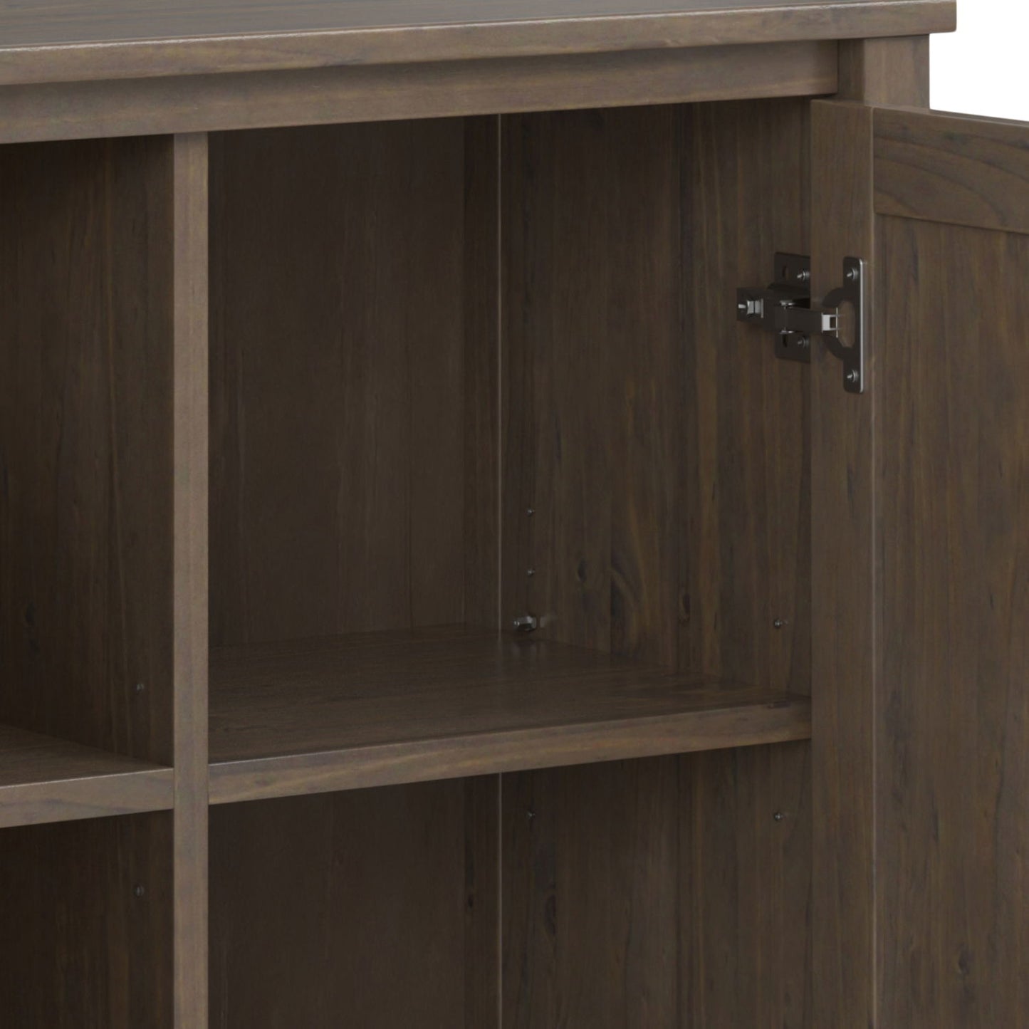 Lev - Low Storage Cabinet - Smoky Brown Simpli-Home