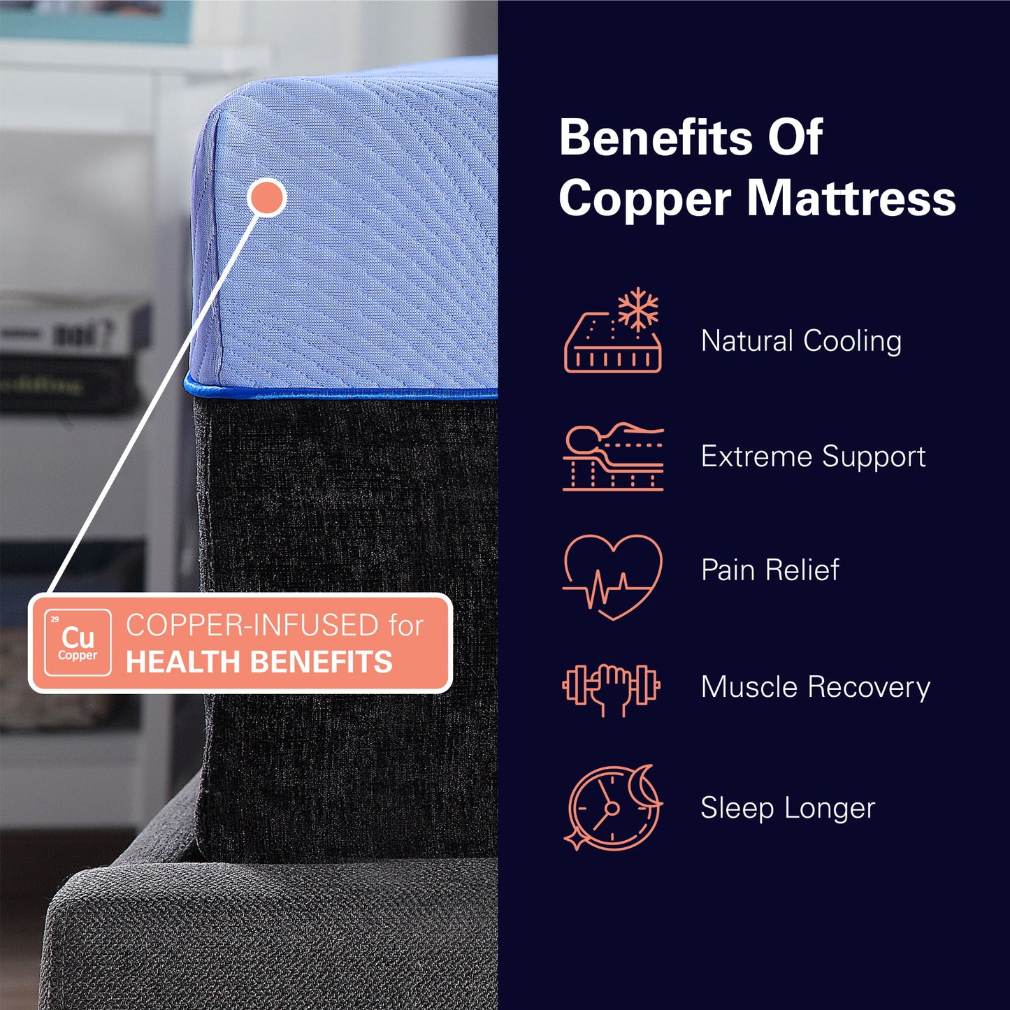 12" Refresh Hybrid Cooling Fast Responding Latex Foam And Coil Mattress Daily Nest