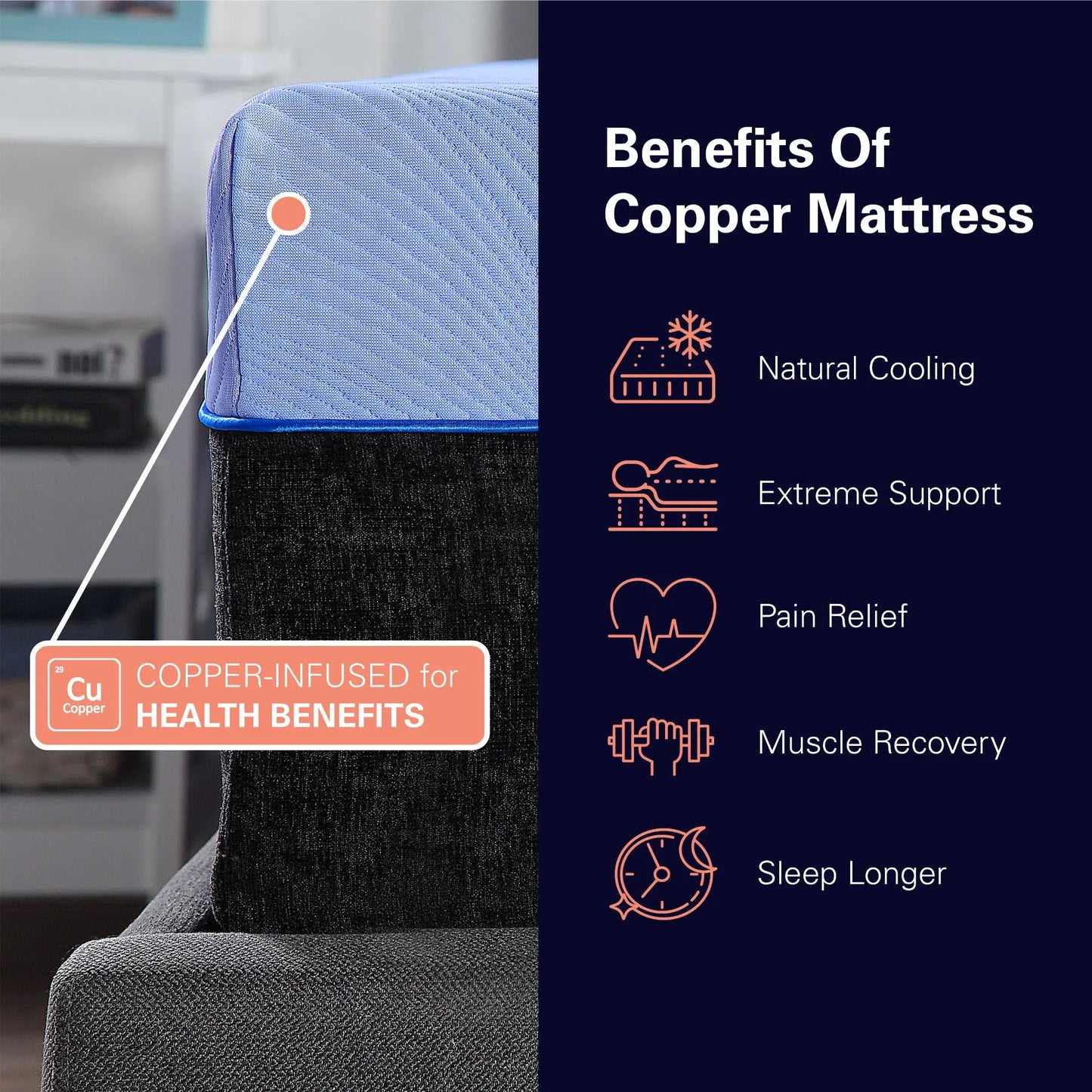 12" Refresh Hybrid Cooling Fast Responding Latex Foam And Coil Mattress Daily Nest
