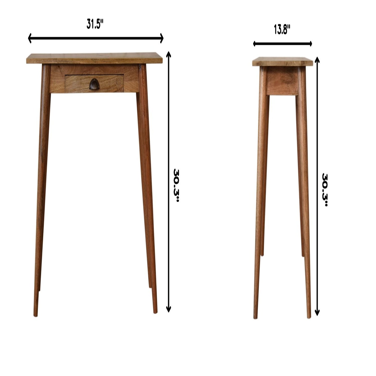 Mini Nordic Style Writing Desk - Oak Artisan Furniture