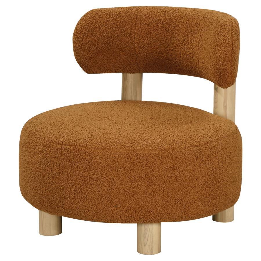 Zonie - Boucle Upholstered Barrel Back Accent Chair CoasterEveryday