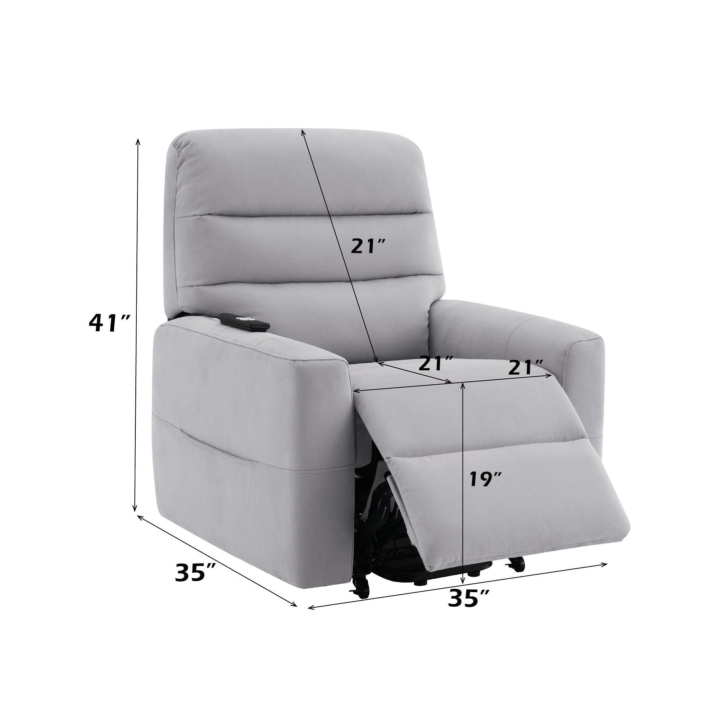 Freddie - Power Motion Recliner With Lift - Gray Acme