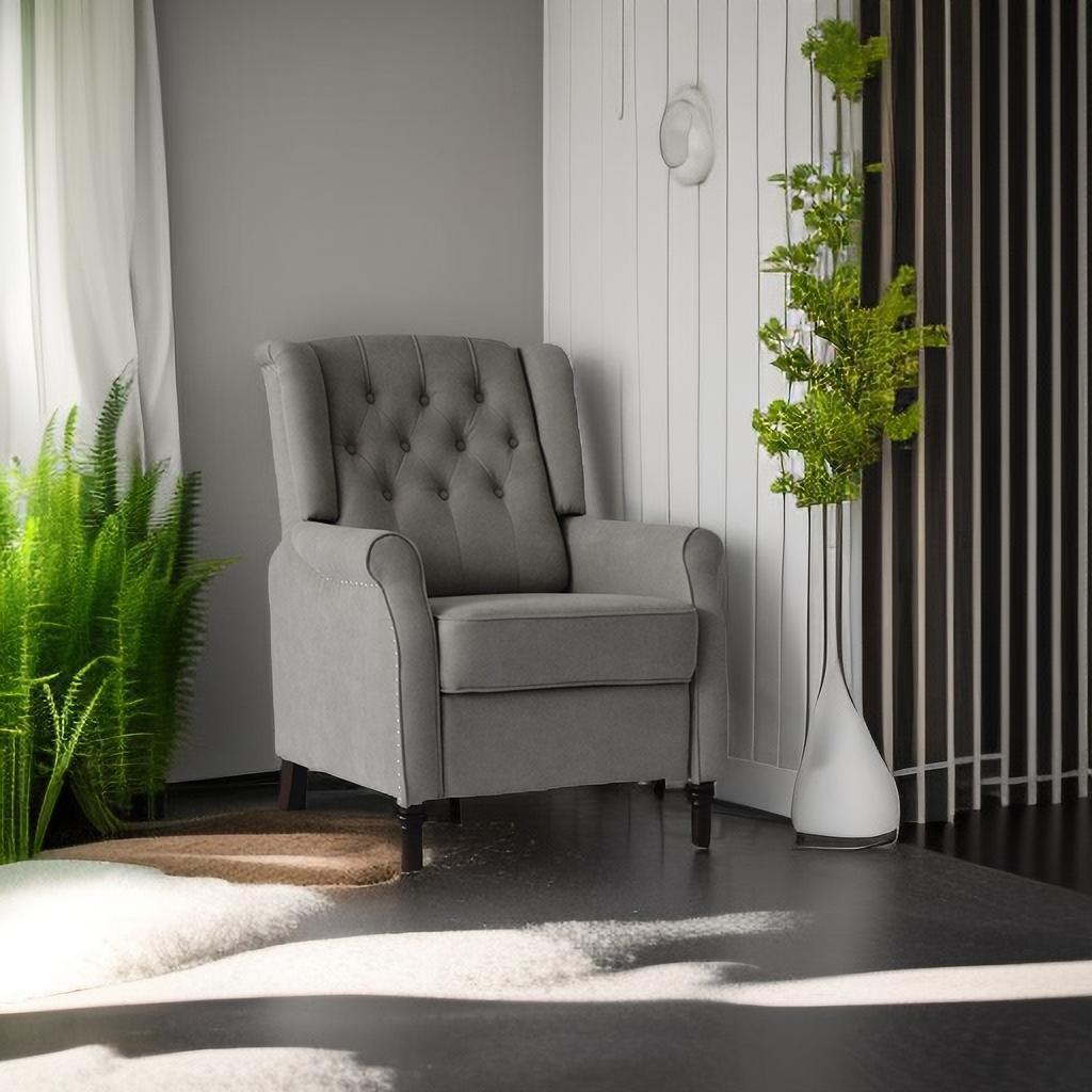 Brand New Recliner Sofa Cozy Soft Living Room Sofa Chair - Light Gray Home Essentials