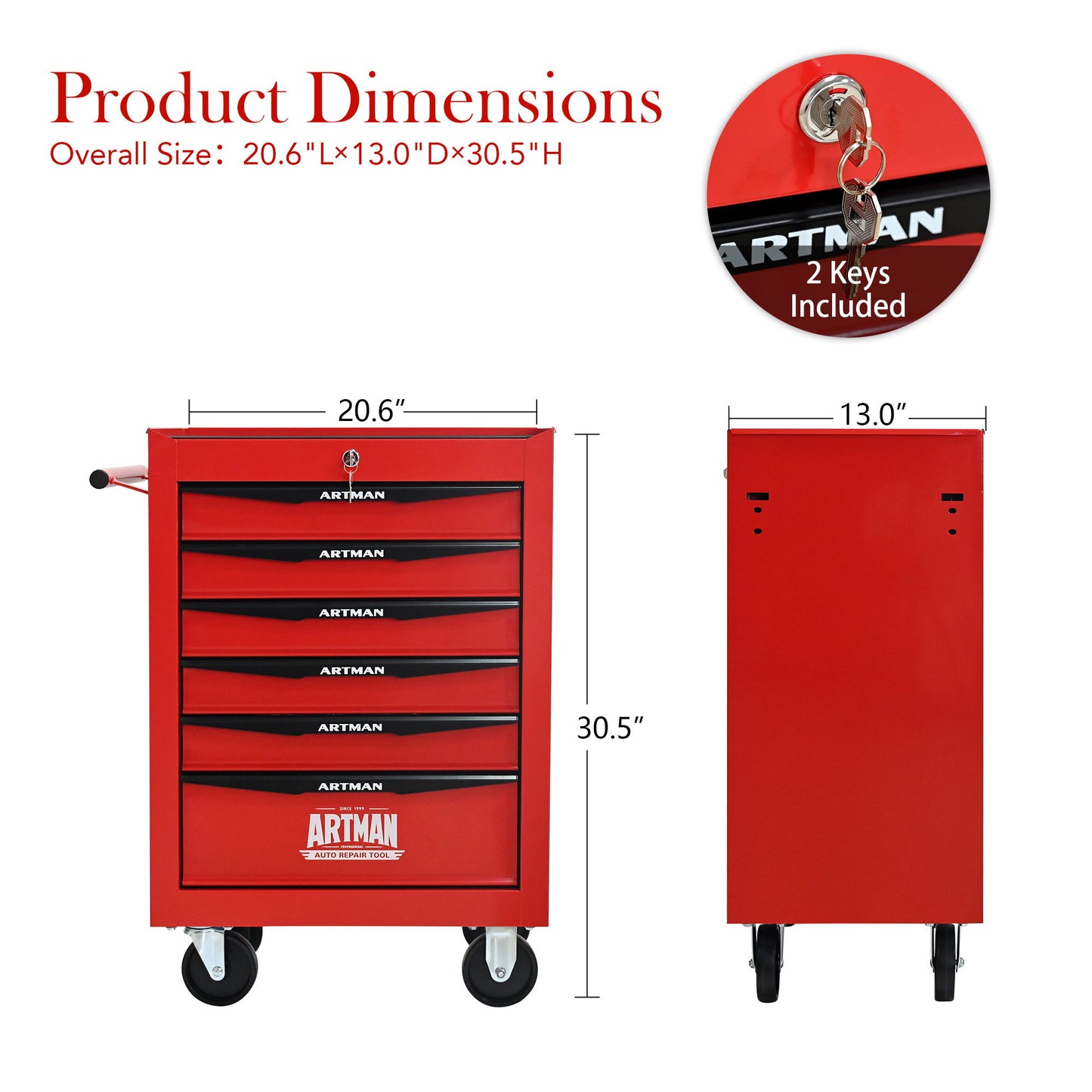 Rolling Metal Tool Chest With Drawers, Steel Storage Cabinet With Ball Bearing Slides Daily Nest