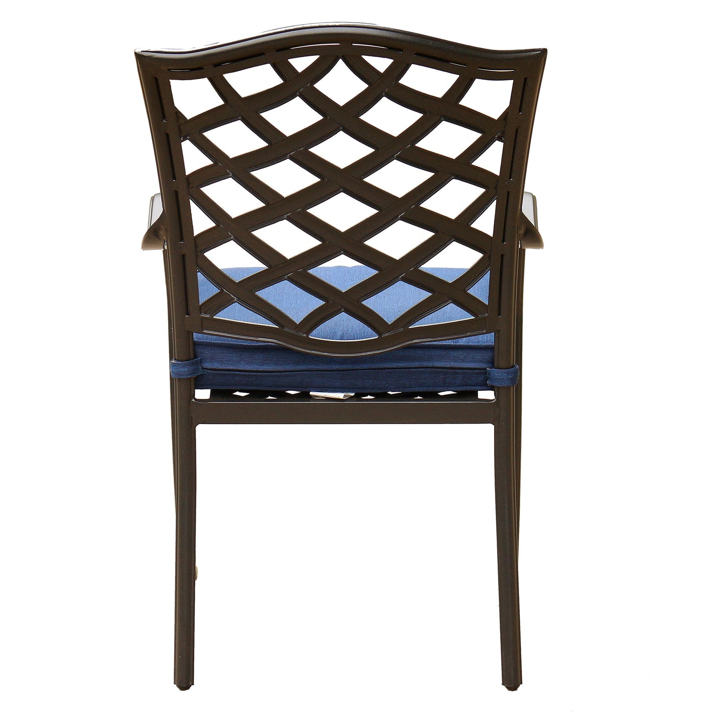 Outdoor Patio Aluminum Dining Arm Chair With Cushion (Set of 2) Home Essentials