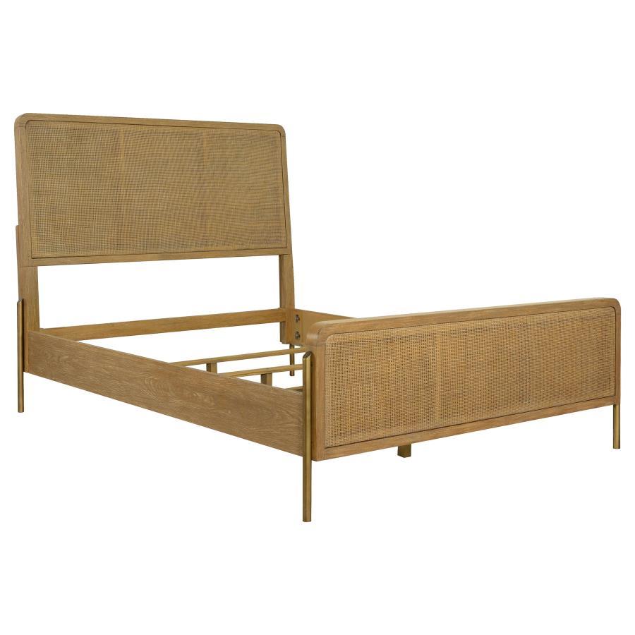Arini - Rattan Panel Bed CoasterElevations