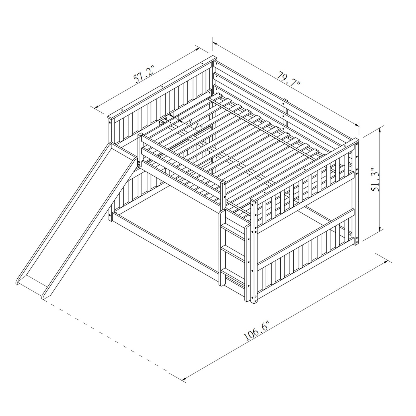 Bunk Bed With Slide And Ladder Home Essentials