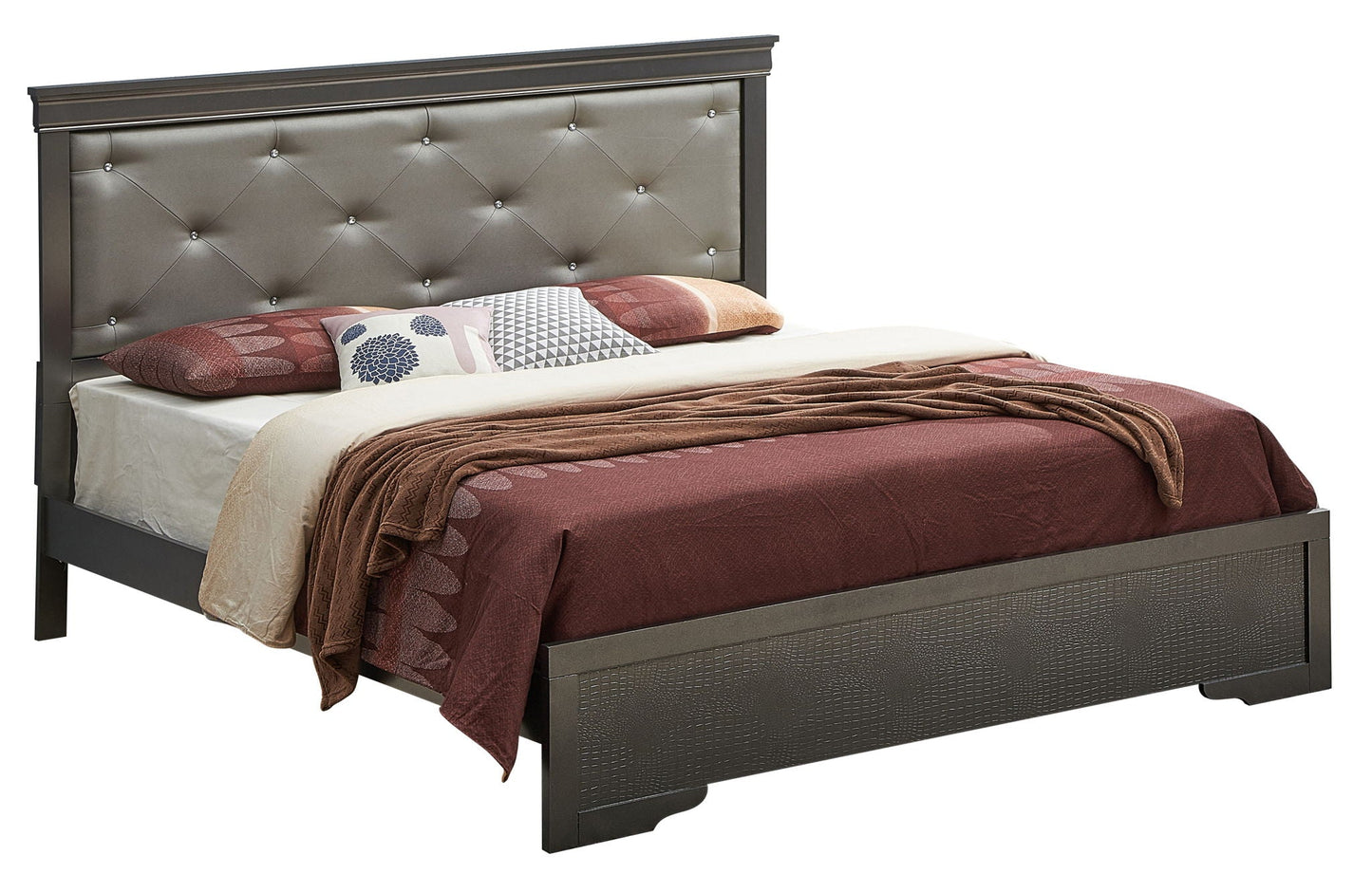 Chic Elegantly Designed Transitional Bed Glory Furniture